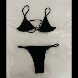 black unworn bikini
